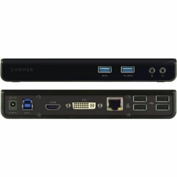 Docking USB 3.0 2-Power DOC0101A/ 1xHDMI/ / 1xDVI/ 6xUSB/ 1xRJ45/ 2xAudio - Imagen 2