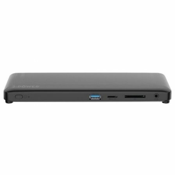 Docking USB Tipo-C 2-Power DOC0117A/ 4xUSB/ 1xUSB Tipo-C PD/ 2xHDMI/ 1xDisplayPort/ 1xJack/ 1xRJ45/ 1xLector Tarjetas SD/ Gris - Imagen 2