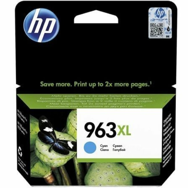 Cartucho de Tinta Original HP nº963 XL Alta Capacidad/ Cian