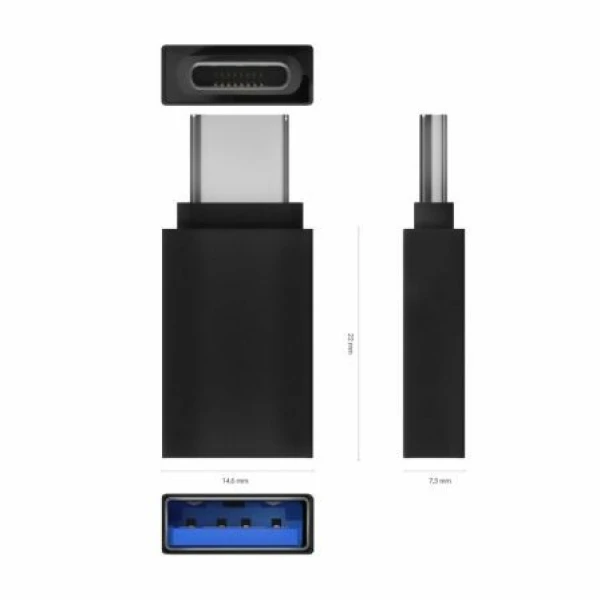 Adaptador USB 3.2 Aisens A108-0717/ USB Hembra - USB Tipo-C Macho/ Negro - Imagen 3