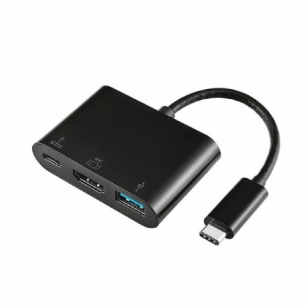 Adaptador USB Tipo-C Aisens A109-0342/ USB Tipo-C Macho - HDMI Hembra/ USB Tipo-C Hembra/ USB 3.0 Hembra