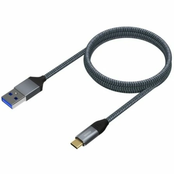 Cable USB 3.1 Tipo-C Aisens A107-0630/ USB Tipo-C Macho - USB Macho/ Hasta 27W/ 1250Mbps/ 50cm/ Gris - Imagen 2