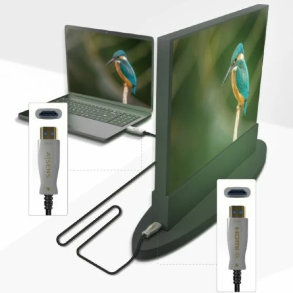 Cable HDMI 2.0 AOC 4K Aisens A148-0699/ HDMI Macho - HDMI Macho/ 125m/ Negro - Imagen 3