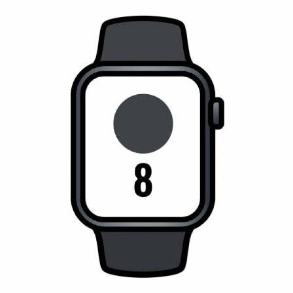 Apple Watch Series 8/ GPS/ Cellular/ 41mm/ Caja de Aluminio Medianoche/ Correa Deportiva Medianoche