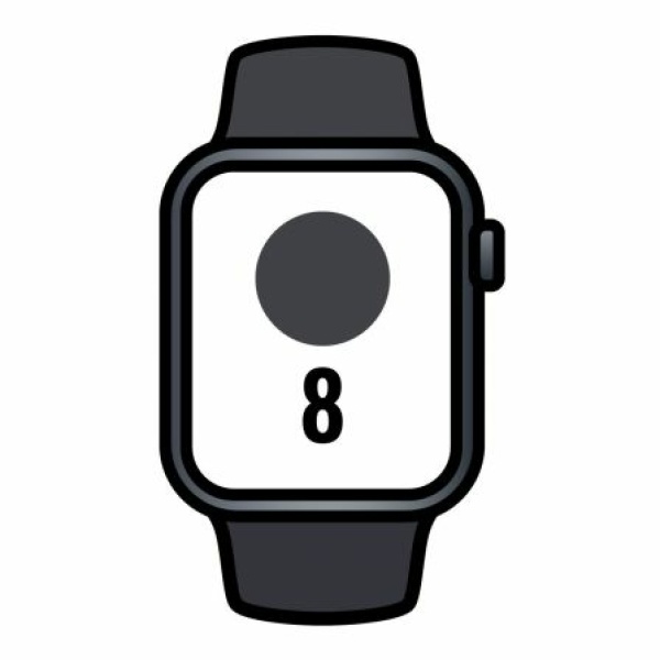 Apple Watch Series 8/ GPS/ Cellular/ 45mm/ Caja de Aluminio Medianoche/ Correa Deportiva Medianoche