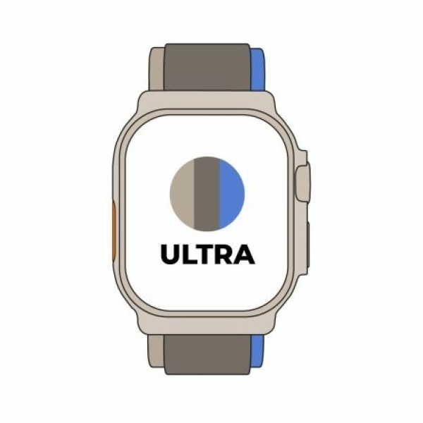 Apple Watch Ultra/ GPS/ Cellular/ 49mm/ Caja de Titanio/ Correa Loop Trail Azul/Gris M/L