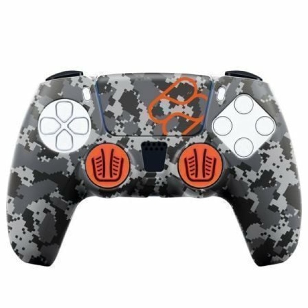 Funda Silicona FR-TEC Custom Kit Digital Black Camo para Mando PS5/ Gris