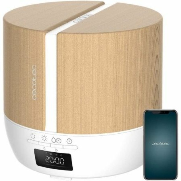 Humidificador con Altavoz Cecotec Pure Aroma 550 Connected White Woody/ Capacidad 500ml