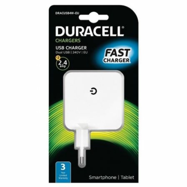 Cargador de Pared Duracell DRACUSB4W-EU/ 2xUSB/ 2.4A - Imagen 2