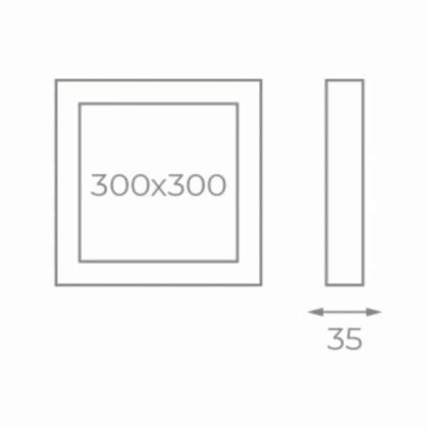 Downlight Iglux SUP-102425-FS/ Cuadrado/ Ø300x35mm/ Potencia 25W/ 2450 Lúmenes/ 6000ºK/ NÍquel - Imagen 2