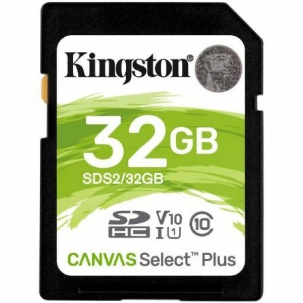 Tarjeta de Memoria Kingston CANVAS Select Plus 32GB SD HC/ Clase 10/ 100MBs