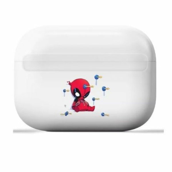 Estuche Protector AirPods PRO Marvel Deadpool 002/ Blanco - Imagen 2