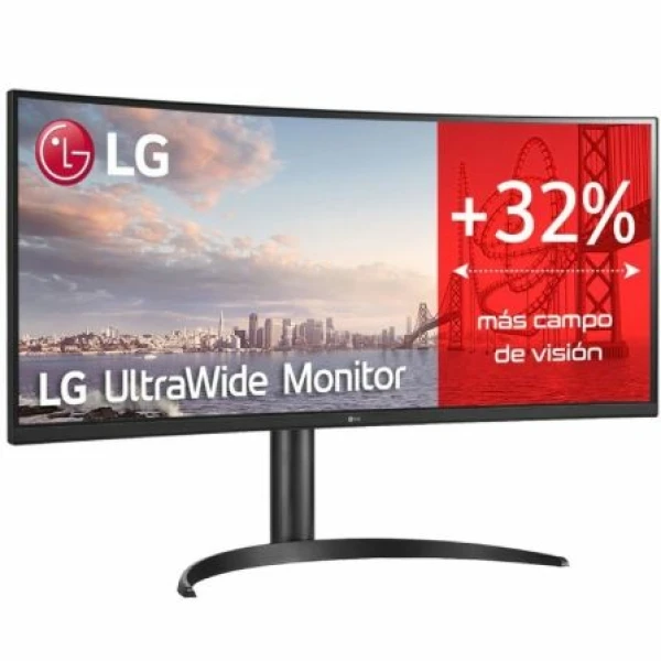 Monitor Profesional Ultrapanorámico Curvo LG 34WQ75C-B 34"/ WQHD/ Multimedia/ Regulable en altura/ Negro - Imagen 2