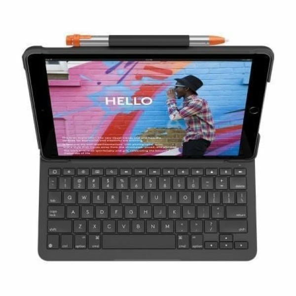 Funda con Teclado Logitech Slim Folio para Tablets Apple IPad de 10.2" 7-9 Gen/ Grafito - Imagen 2