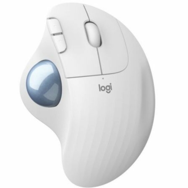 Ratón Trackball Inalámbrico por Bluetooth Logitech ERGO M575/ Hasta 2000 DPI/ Blanco Crudo