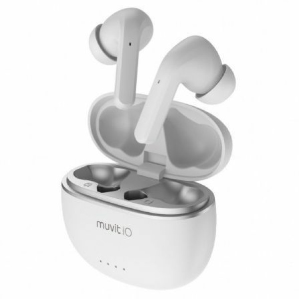 Auriculares Bluetooth Muvit iO Smart True Wireless con estuche de carga/ Autonomía 10h/ Blancos - Imagen 2