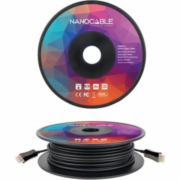 Cable HDMI 2.1 AOC 8K Nanocable 10.15.2160/ HDMI Macho - HDMI Macho/ 60m/ Negro - Imagen 2