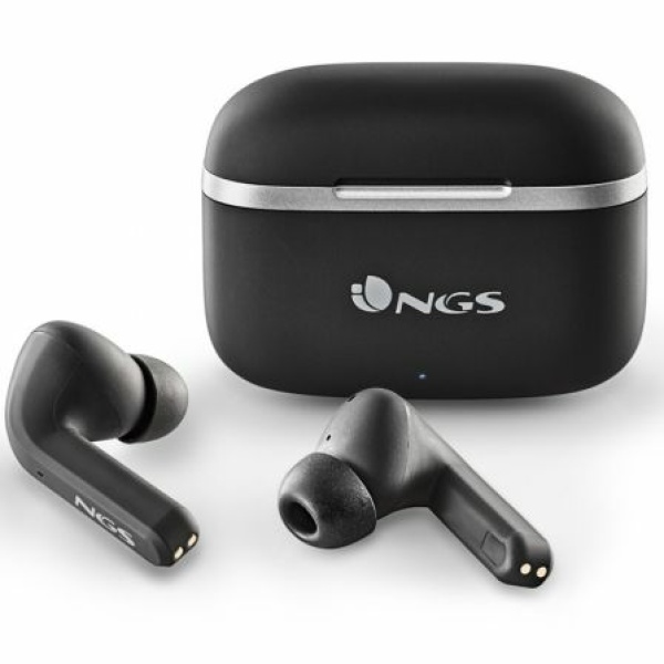 Auriculares Bluetooth NGS Ártica Crown con estuche de carga/ Autonomía 8h/ Negros - Imagen 2