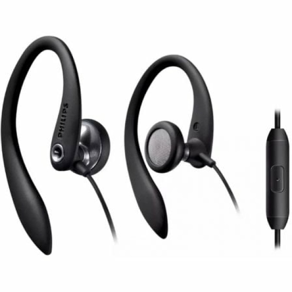 Auriculares Deportivos Philips SHS3305BK/ con Micrófono/ Jack 3.5/ Negros