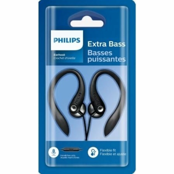 Auriculares Deportivos Philips SHS3305BK/ con Micrófono/ Jack 3.5/ Negros - Imagen 2