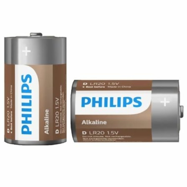 Pack de 2 Pilas D Philips LR20A2B/10/ 1.5V/ Alcalinas - Imagen 3