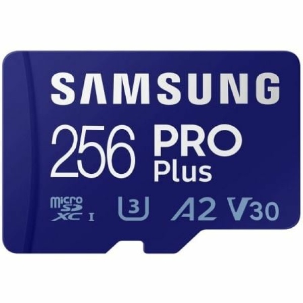 Tarjeta de Memoria Samsung PRO Plus 2021 256GB microSD XC/ Clase 10/ 160MBs