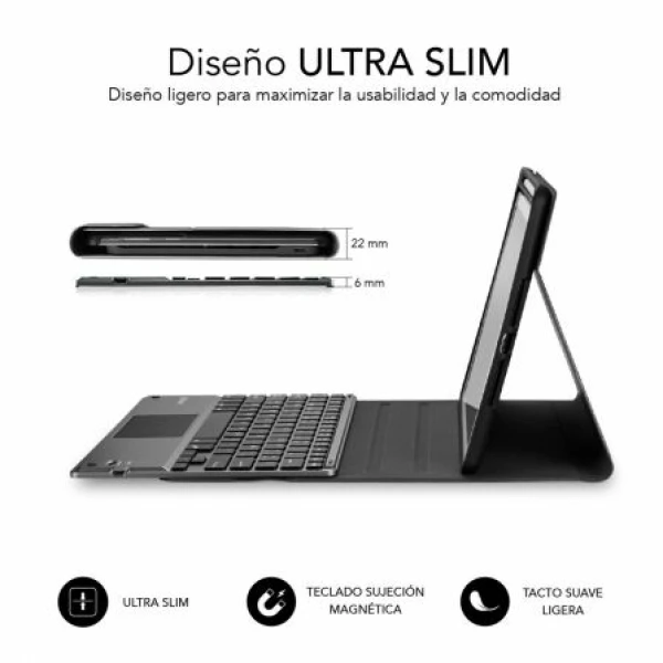 Funda con Teclado Subblim Keytab Pro Bluetooth Touchpad para Tablets Apple iPad Pro de 11" 2020/ Negra - Imagen 2