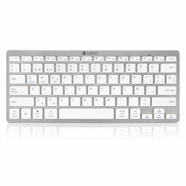 Teclado Compacto Inalámbrico por Bluetooth Subblim Dynamic Compact/ Plata