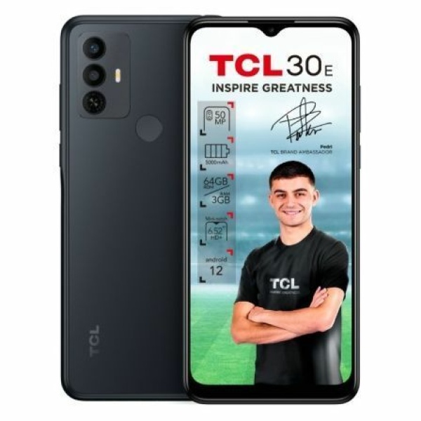 Smartphone TCL 30E 3GB/ 64GB/ 6.52"/ Gris Espacial