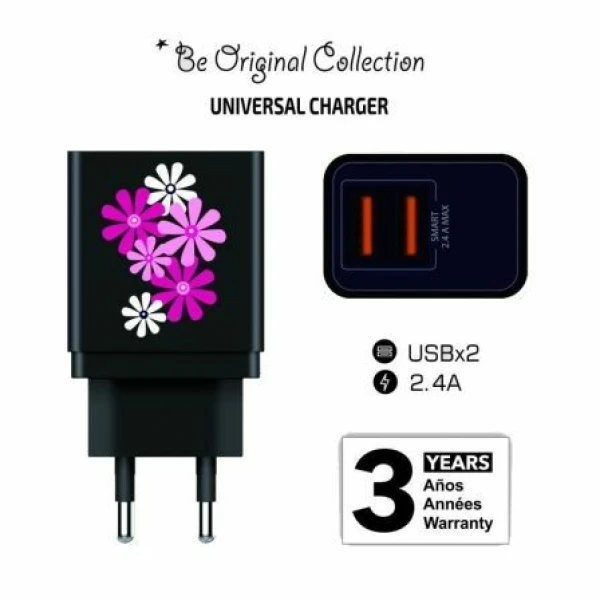 Cargador de Pared Tech One Tech Black Fower Power TEC2601/ 2xUSB/ 12W - Imagen 2