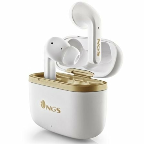 Auriculares Bluetooth NGS Ártica Trophy con estuche de carga/ Autonomía 5h/ Blancos