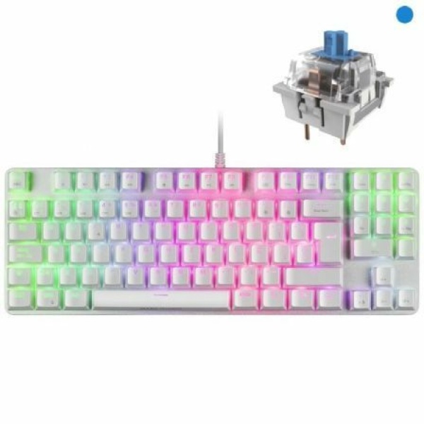 Teclado Gaming Mecánico Mars Gaming MKREVOPROWBES/ Blanco