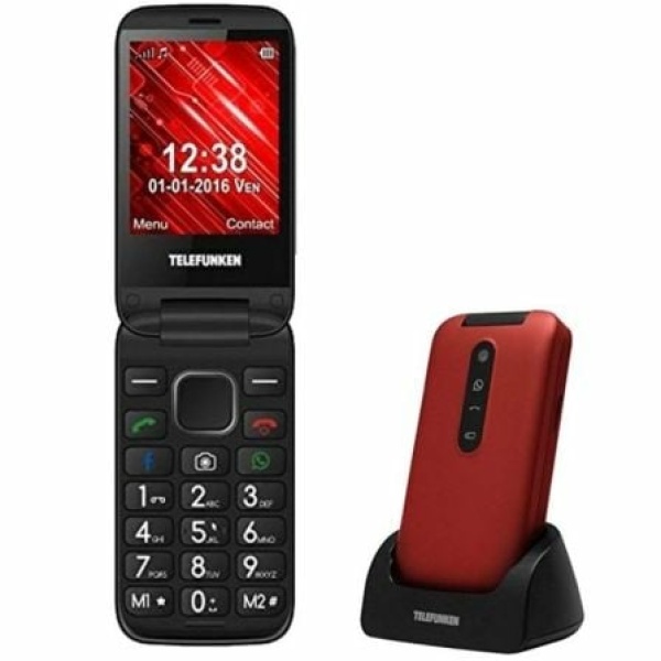 Teléfono Móvil Telefunken TM 360 Cosi para Personas Mayores/ Rojo