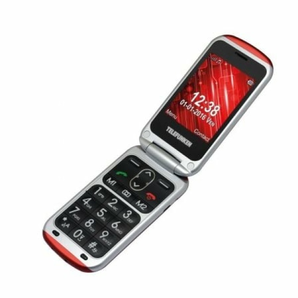 Teléfono Móvil Telefunken TM 240 Cosi para Personas Mayores/ Rojo