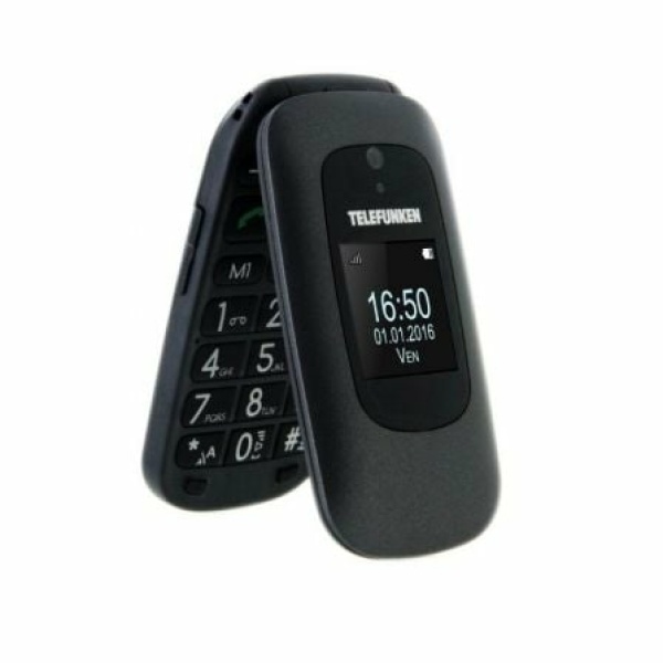 Teléfono Móvil Telefunken TM 250 para Personas Mayores/ Negro Izy