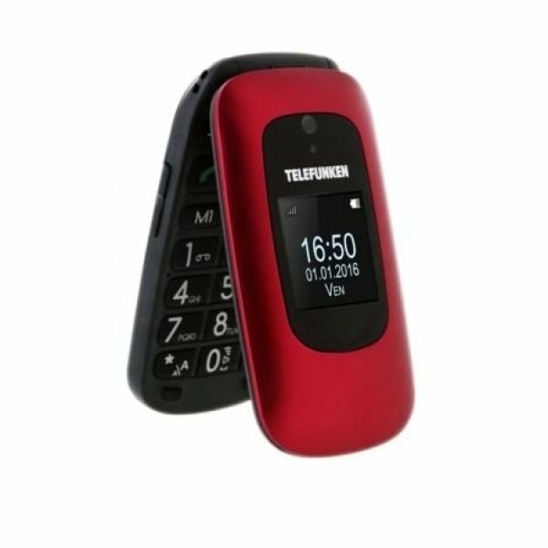 Teléfono Móvil Telefunken TM 250 para Personas Mayores/ Rojo Izy