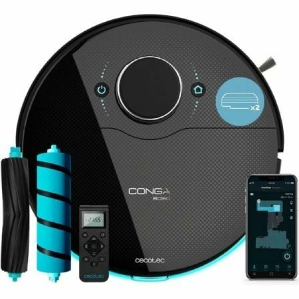 Robot Aspirador Cecotec Conga 8090 Ultra X/ Friegasuelos/ control por WiFi