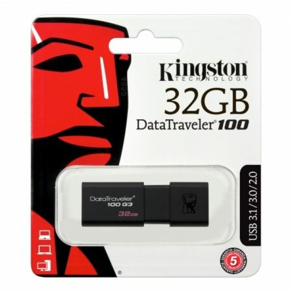 Pendrive 32GB Kingston DataTraveler DT100G3 USB 3.0 - Imagen 3