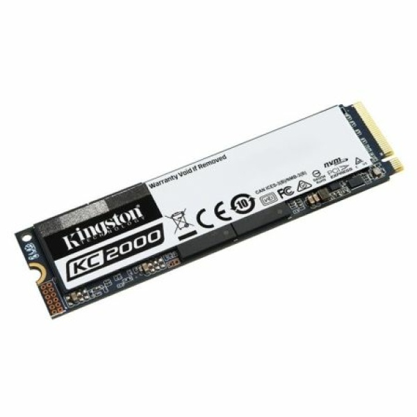 DISCO SÓLIDO KINGSTON KC2000 500GB - PCIe NVMe GEN 3.0 - M.2 2280 - LECTURA 3000MB/S - ESCRITURA 2000MB/S