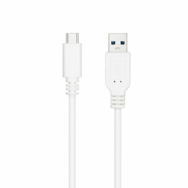 Cable USB 3.1 Nanocable 10.01.4002-W/ USB Tipo-C Macho - USB Macho/ 2m/ Blanco