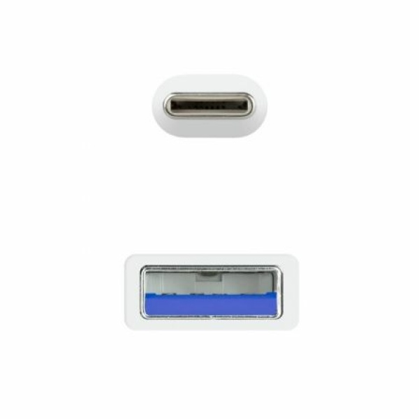 Cable USB 3.1 Nanocable 10.01.4002-W/ USB Tipo-C Macho - USB Macho/ 2m/ Blanco - Imagen 3