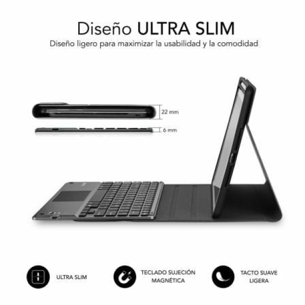 Funda con Teclado Subblim Keytab Pro Bluetooth Touchpad para Tablets Apple iPad de 10.2"/ Negra - Imagen 2