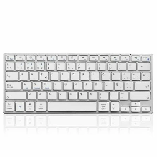 Teclado Compacto Inalámbrico por Bluetooth Subblim Advance Compact/ Plata