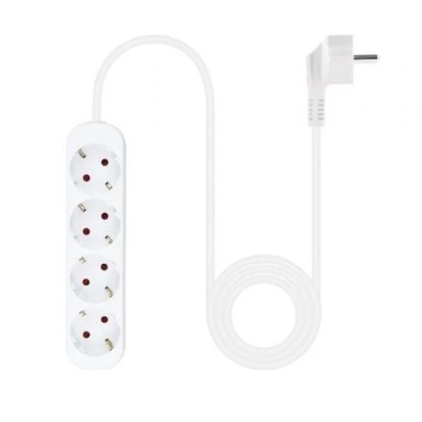 Regleta Nanocable 10.37.0004-NS/ 4 Tomas de Corriente/ Cable 1.4m/ Blanca - Imagen 2