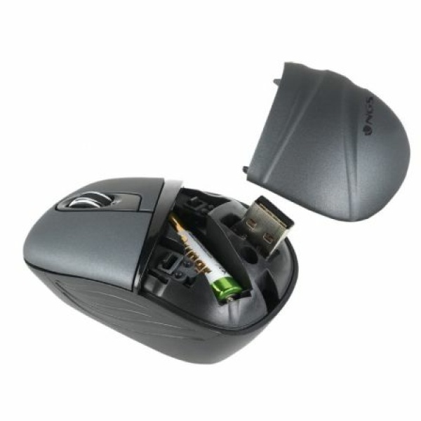 Ratón Mini Inalámbrico por Bluetooth NGS Ash Dual/ Hasta 1200 DPI/ Gris - Imagen 3