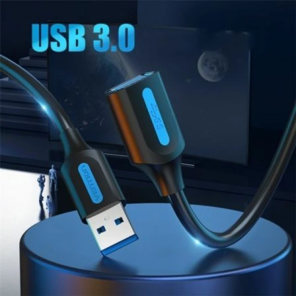 Cable Alargador USB 3.0 Vention CBHBI/ USB Macho - USB Hembra/ 5Gbps/ 3m/ Negro - Imagen 2
