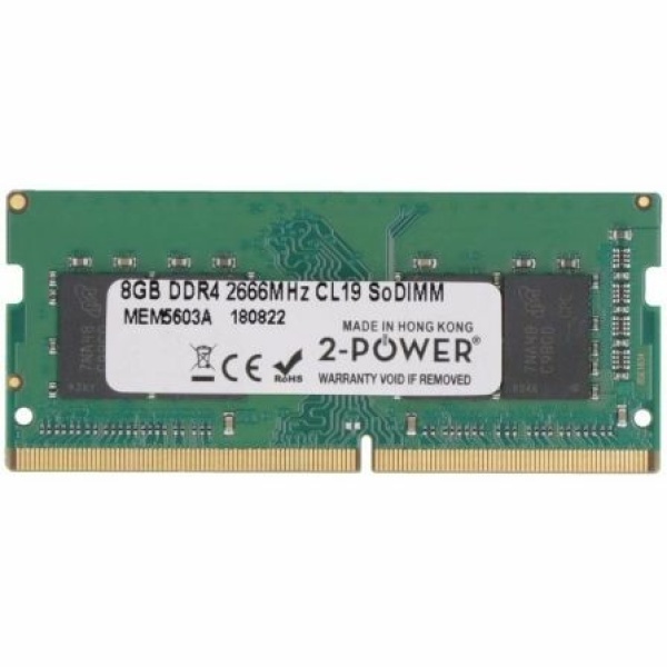 Memoria RAM 2-Power 8GB/ DDR4/ 2666 MHz/ 1.2V/ CL19/ SODIMM