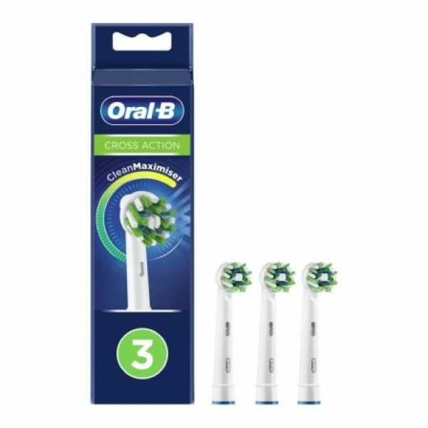 Cabezal de Recambio Braun para cepillo Braun Oral-B Cross Action/ Pack 3 uds