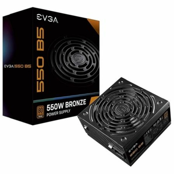 Fuente de Alimentación EVGA 550 B5/ 550W/ Ventilador 13.5cm/ 80 Plus Bronze