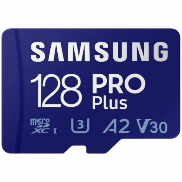 Tarjeta de Memoria Samsung PRO Plus 2021 128GB microSD XC/ Clase 10/ 160MBs